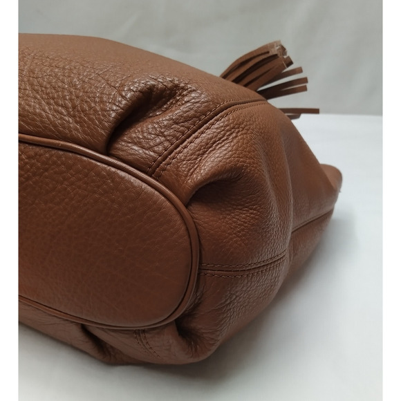 Michael Kors 6736968 Metallic Canvas & | Mercari Michael Kors Brown Pebbled Leather Drawstring Tassel Shoulder Bag main image 1